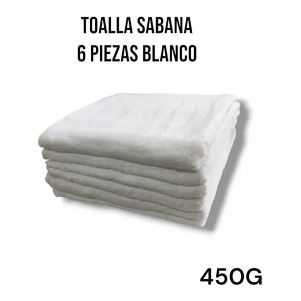 Toalla Sabana 450G One 100X150 Algodon 100% Pack 6