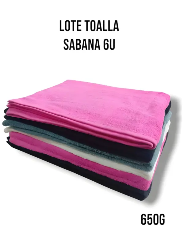 Toalla Sabana 650G One 100X150 Algodon 100% Pack 6