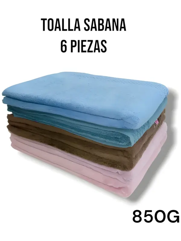 Toalla Sabana 850G One 100X150 Algodon 100% Pack 6