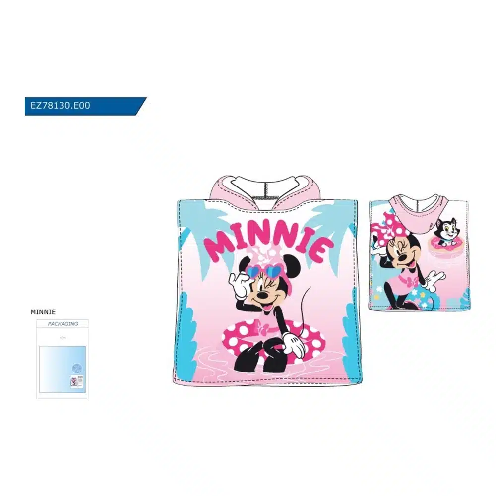 Ez78130 Poncho Playa Microfibra Minnie Sun City - Imagen 2