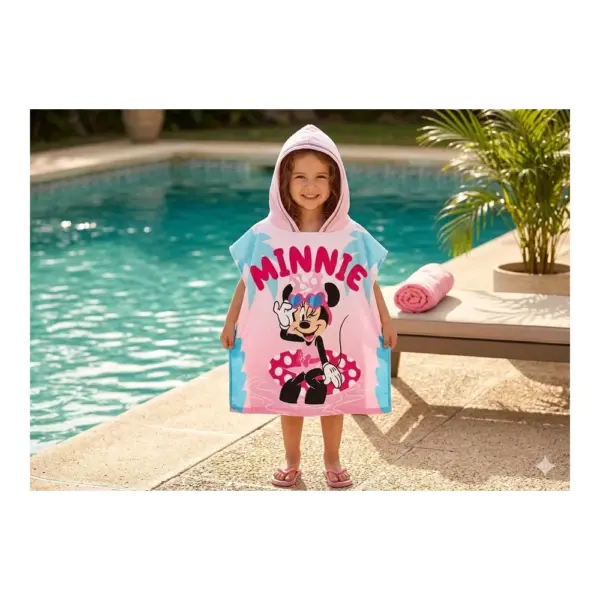 Ez78130 Poncho Playa Microfibra Minnie Sun City