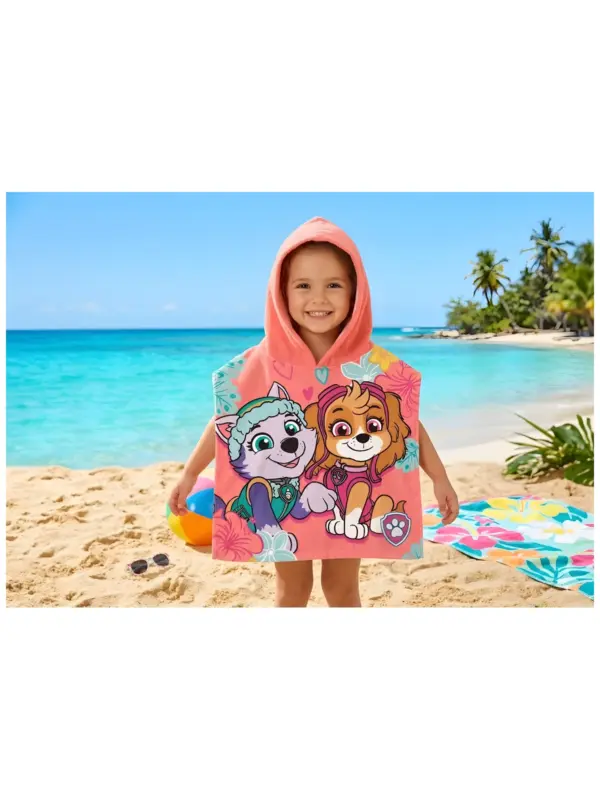 Ez78137 Poncho Playa Microfibra Paw Patrol Sun City