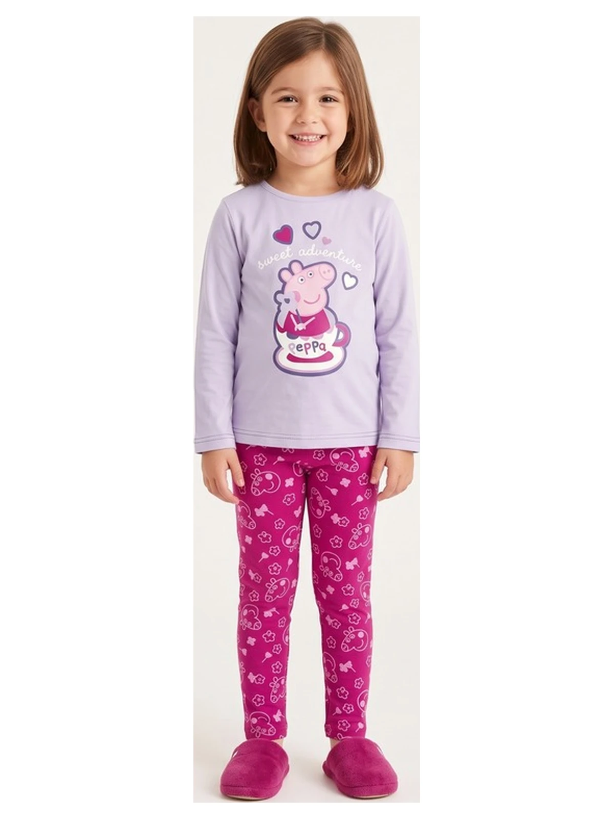 Hw2062 Pijama Largo Jersey Peppa Pig Sun City - Imagen 2