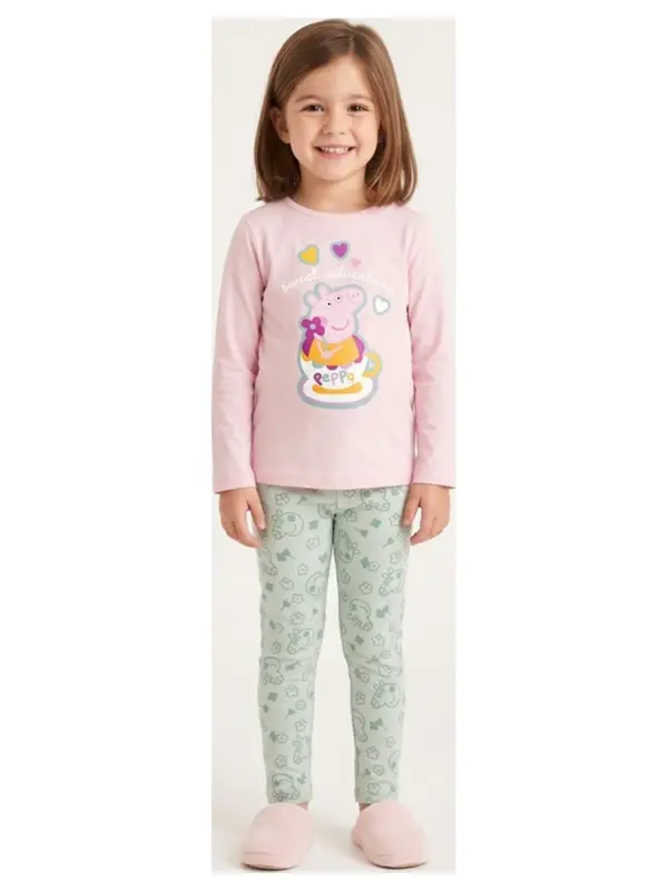 Hw2062 Pijama Largo Jersey Peppa Pig Sun City