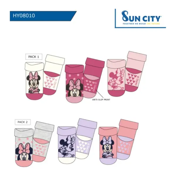 Hy08010 Calcetines Antideslizantes Minnie Sun City