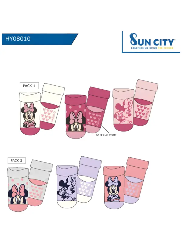 Hy08010 Calcetines Antideslizantes Minnie Sun City
