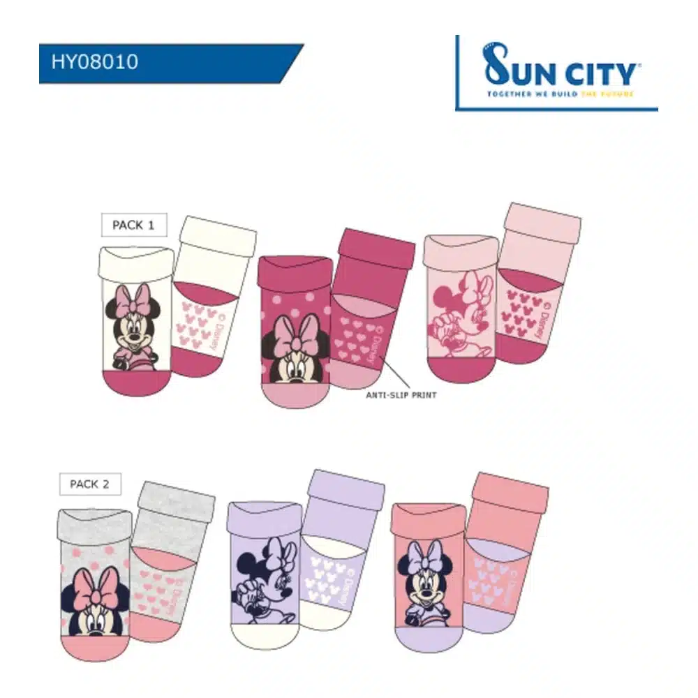 Hy08010 Calcetines Antideslizantes Minnie Sun City