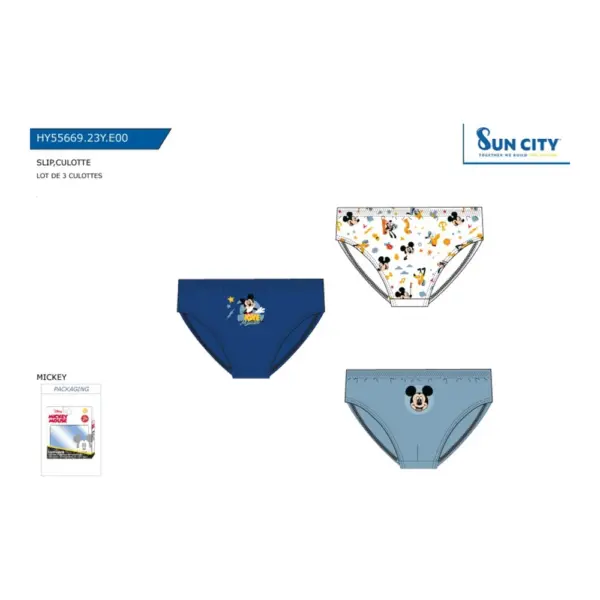 Hy55669 Caja 3 Slip Mickey Sun City