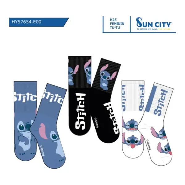 Hy57654 Calcetin Lilo Sun City Pack 3