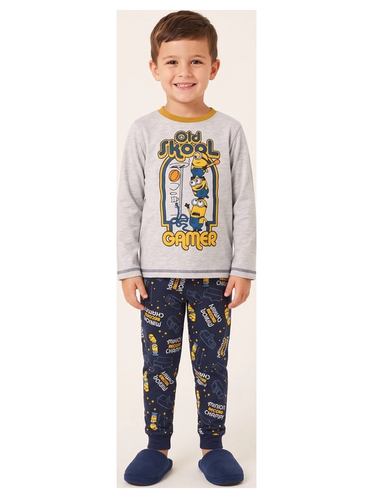 Vh2136 Pijama Largo Jersey Minions Sun City - Imagen 2