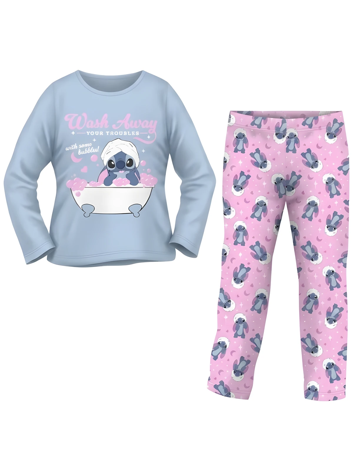 Zh20012 Pijama Largo Jersey Lilo & Stitch Sun City - Imagen 2