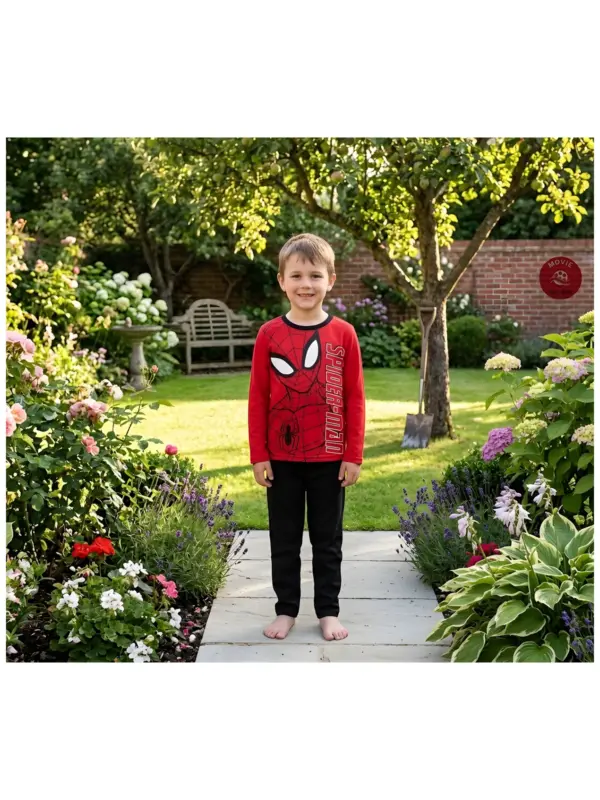 Zh20015 Pijama Largo Jersey Spiderman Sun City