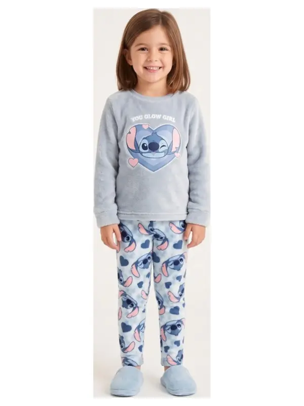 Zh20054 Pijama Largo Coralina Lilo & Stitch Sun City