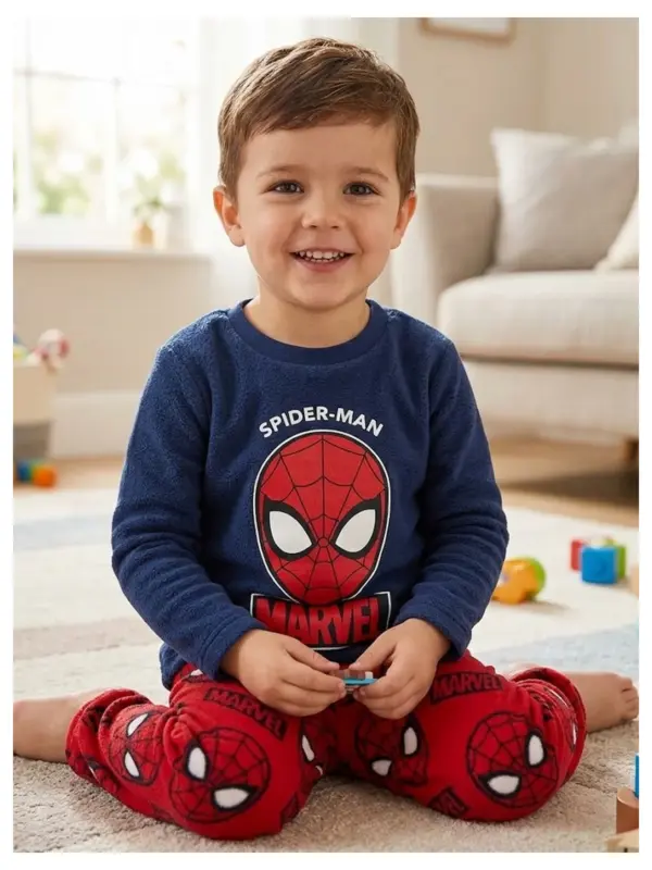Zh20099 Pijama Largo Coralina Spiderman Sun City