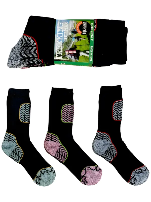 Calcetin Trekking Senderismo Pack12 8008