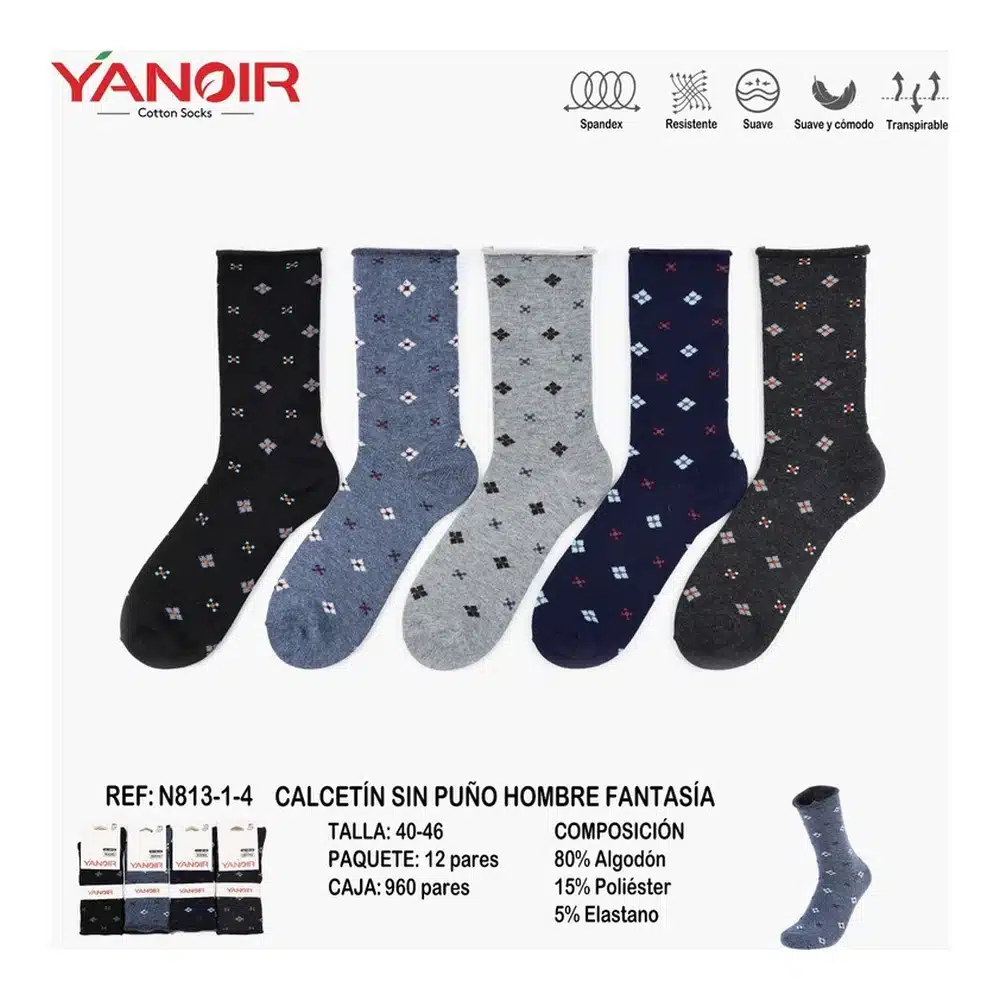 N813 Calcetin Yanoir sin Puño 12 Unidades - Imagen 5