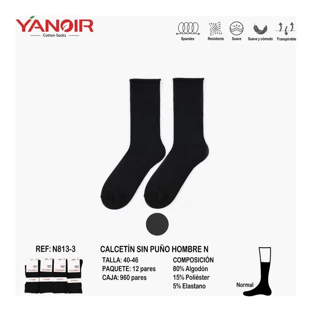 N813 Calcetin Yanoir sin Puño 12 Unidades - Imagen 7