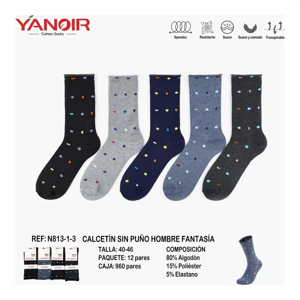 N813 Calcetin Yanoir sin Puño 12 Unidades - Imagen 9