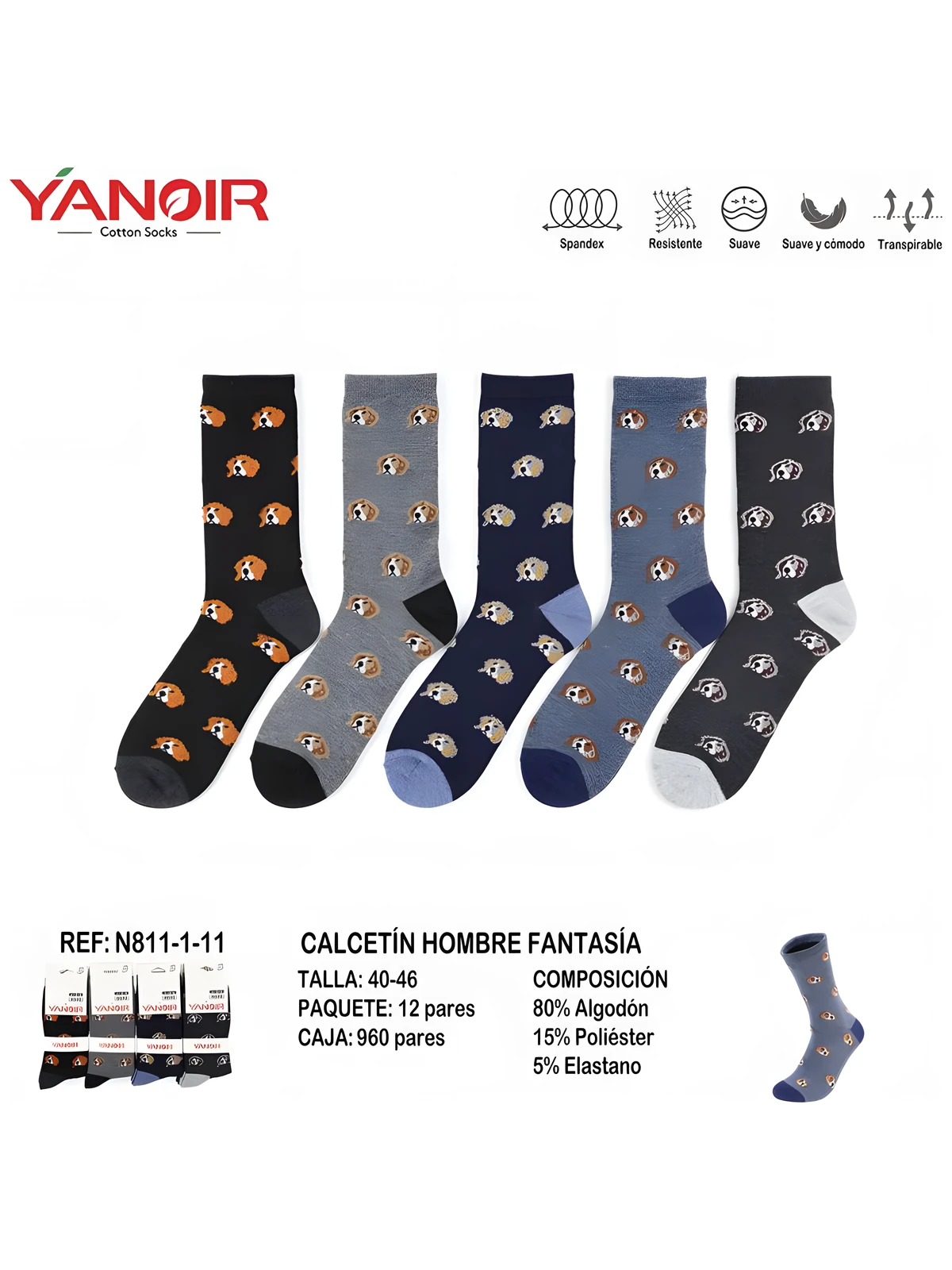 N811 Calcetin Fantasia Hombre - Imagen 2