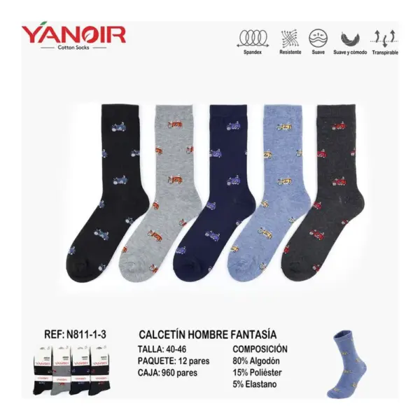 N811 Calcetin Fantasia Hombre