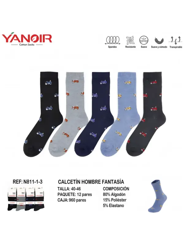 N811 Calcetin Fantasia Hombre
