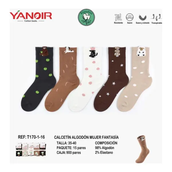 T170 Calcetin Yanoir 35-40 Pack 15