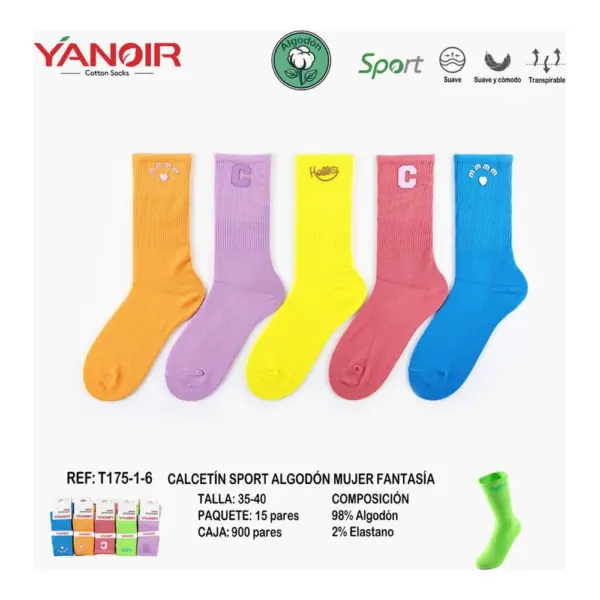 T175 Calcetin Yanoir 35-40 Pack 15