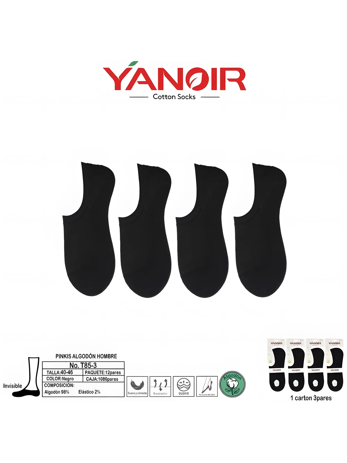 T85 Pinky Invisible Yanoir Pack 12 - Imagen 2