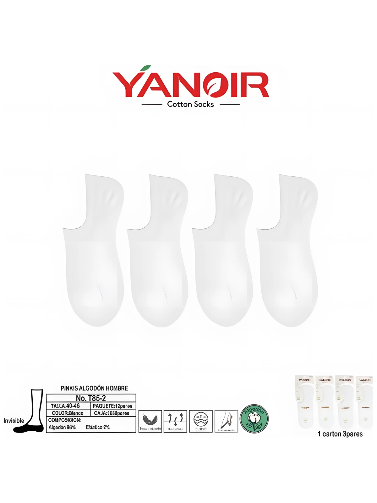 T85 Pinky Invisible Yanoir Pack 12 - Imagen 3