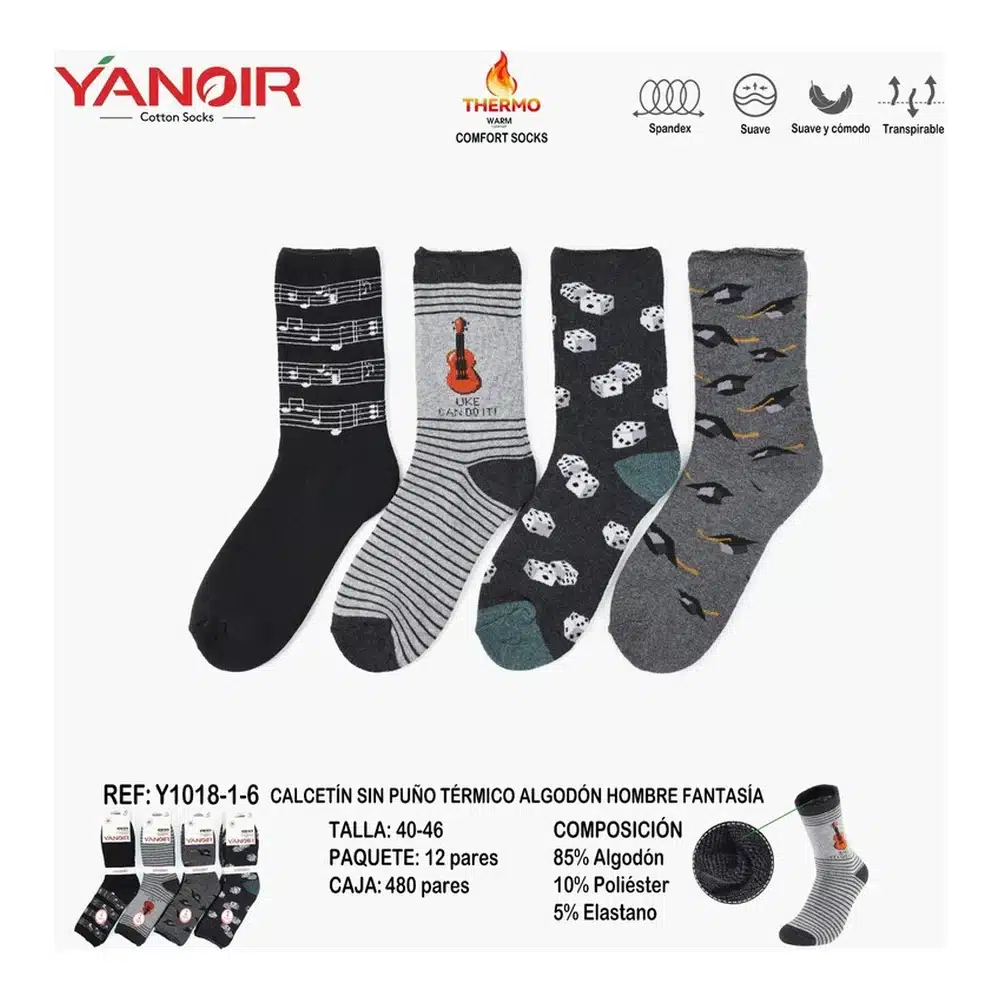 Calcetin Yanoir Rizo 1018 Cro sin Puño - Imagen 5