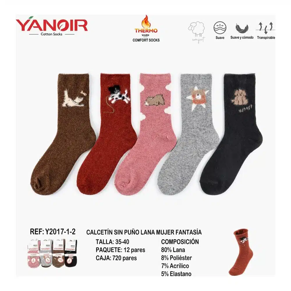 Y2017 Calcetin Lana Yanoir Pack 12 - Imagen 4