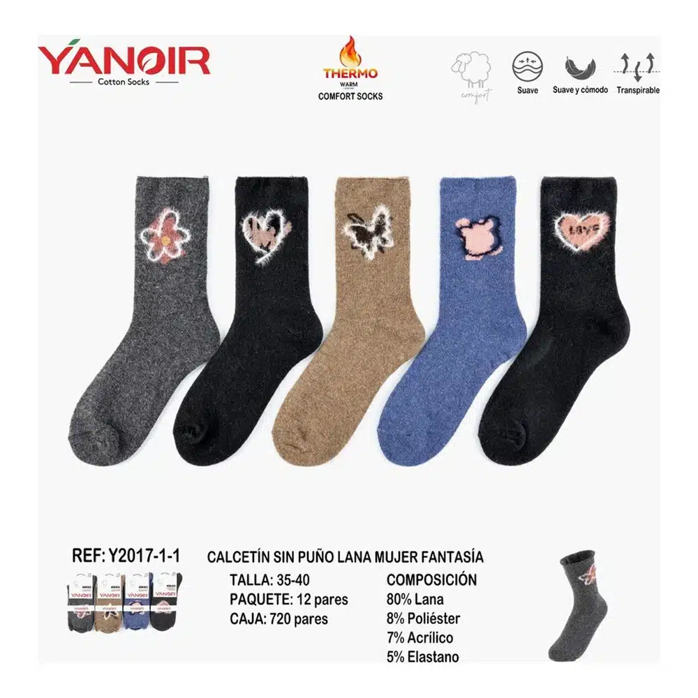 Y2017 Calcetin Lana Yanoir Pack 12 - Imagen 5