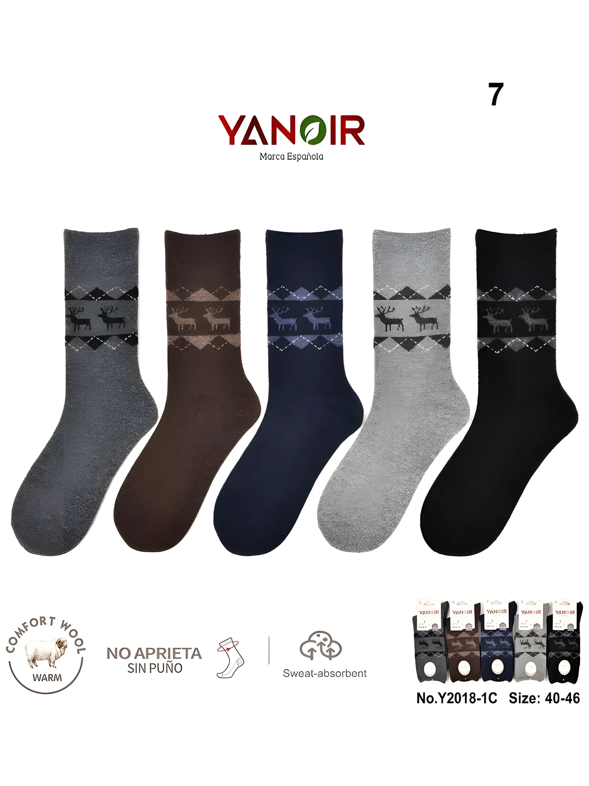 Calcetin Lana Yanoir Y2018 Pack 12 - Imagen 2