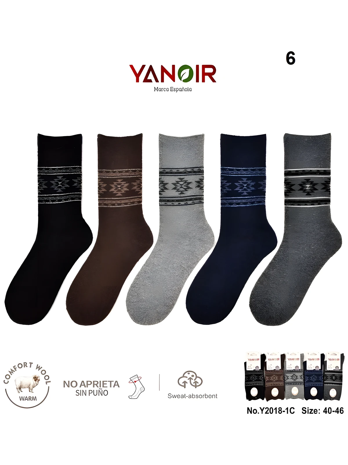 Calcetin Lana Yanoir Y2018 Pack 12 - Imagen 3
