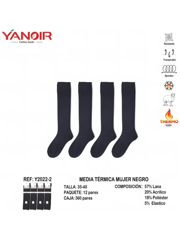 Y2022 Calcetin Lana Yanoir Pack 12