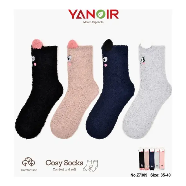 Z7309 Calcetin Rizo 35-40 Yanoir Pack 12