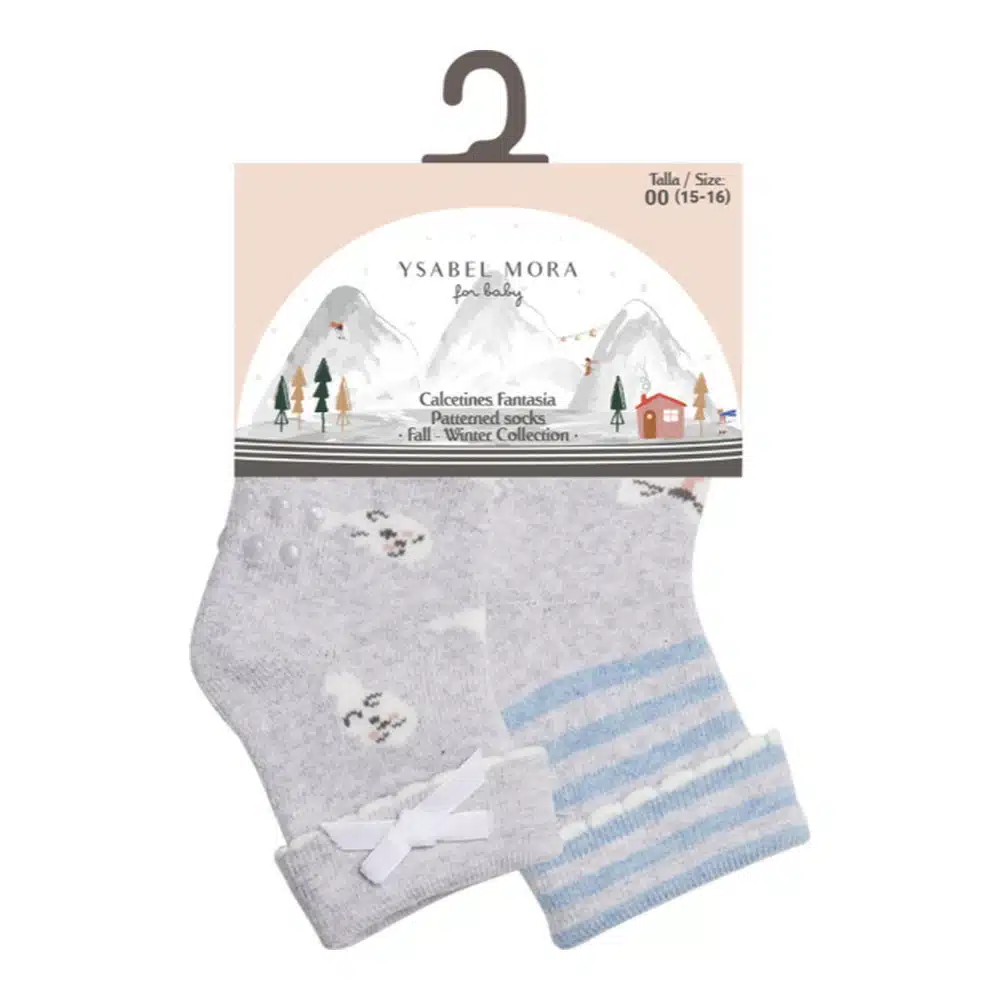 Calcetín Bebé Térmico Antideslizante Pack de 2 Ysabel 52231 - Imagen 5