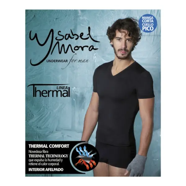 Camiseta Caballero Termal M/C Cuello V Ysabel Mora 70100