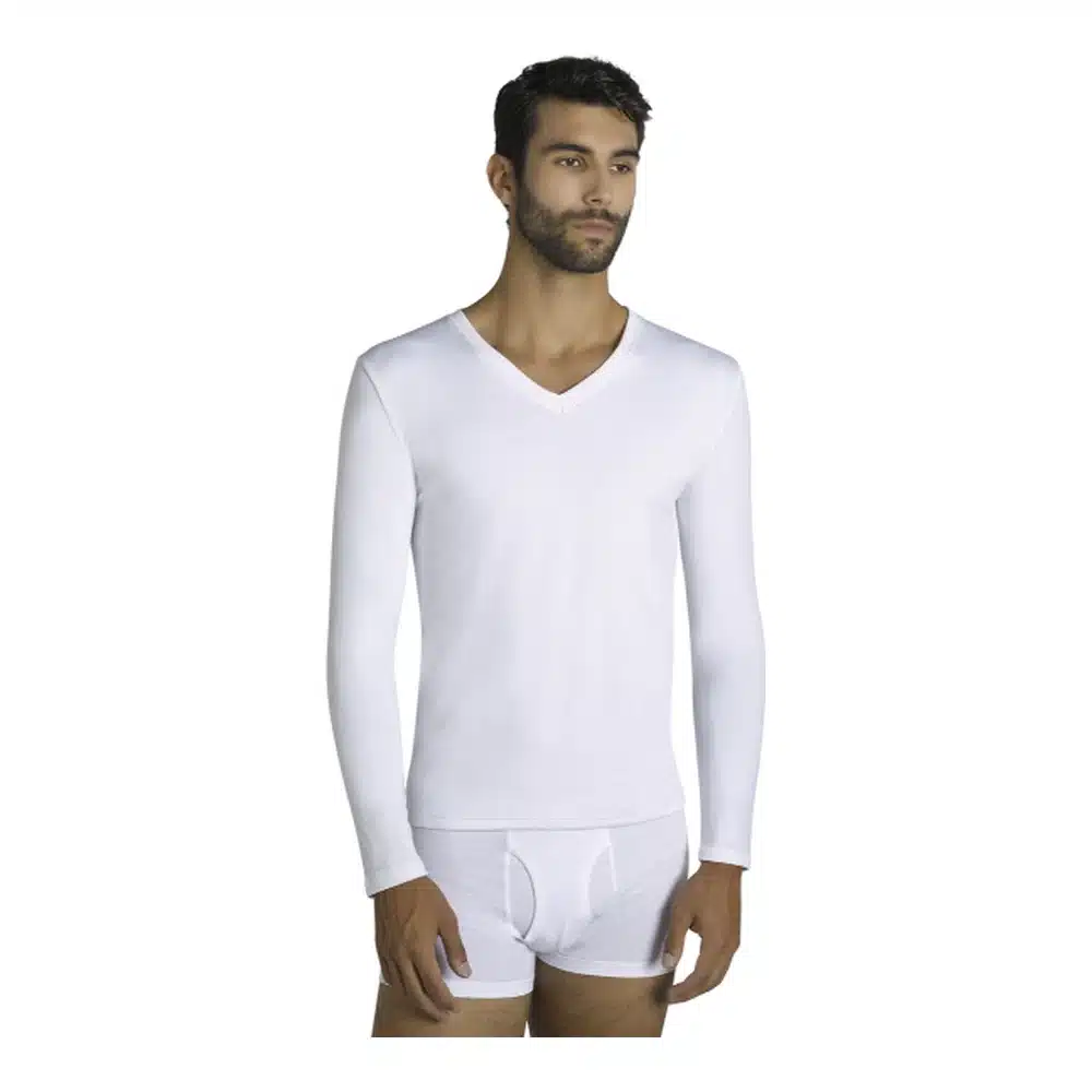Camiseta Caballero Termal M/L Cuello V Ysabel Mora 70101 - Imagen 3