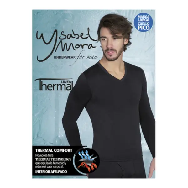 Camiseta Caballero Termal M/L Cuello V Ysabel Mora 70101