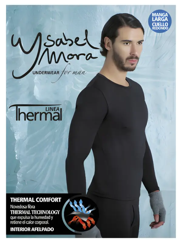 70102-Camiseta Caballero Termal M/L Cuello Redondo Ysabel Mo