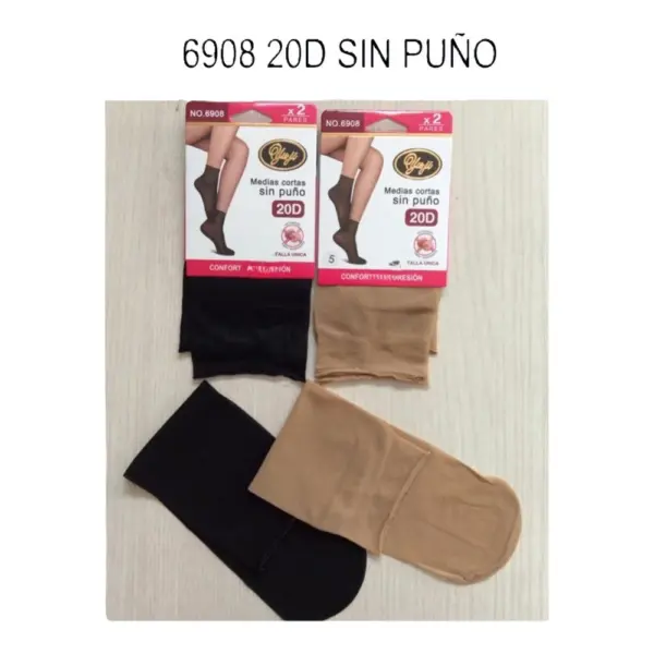 Tobillero Media Yuji sin Puño 6908 Pack 24